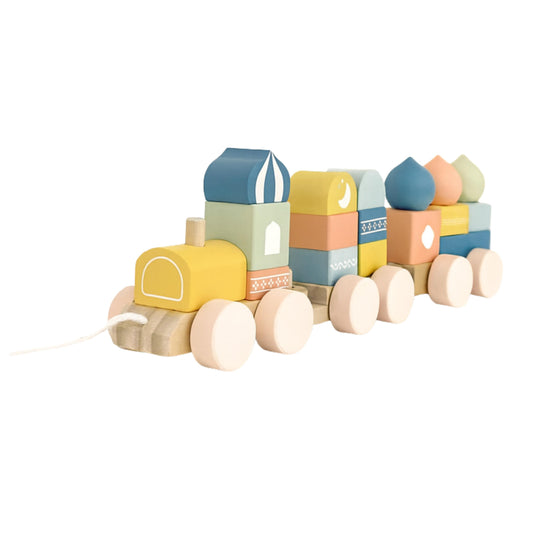 Eeman Express | Islamic Wooden Train Set, Islamic Blocks Activity Toy