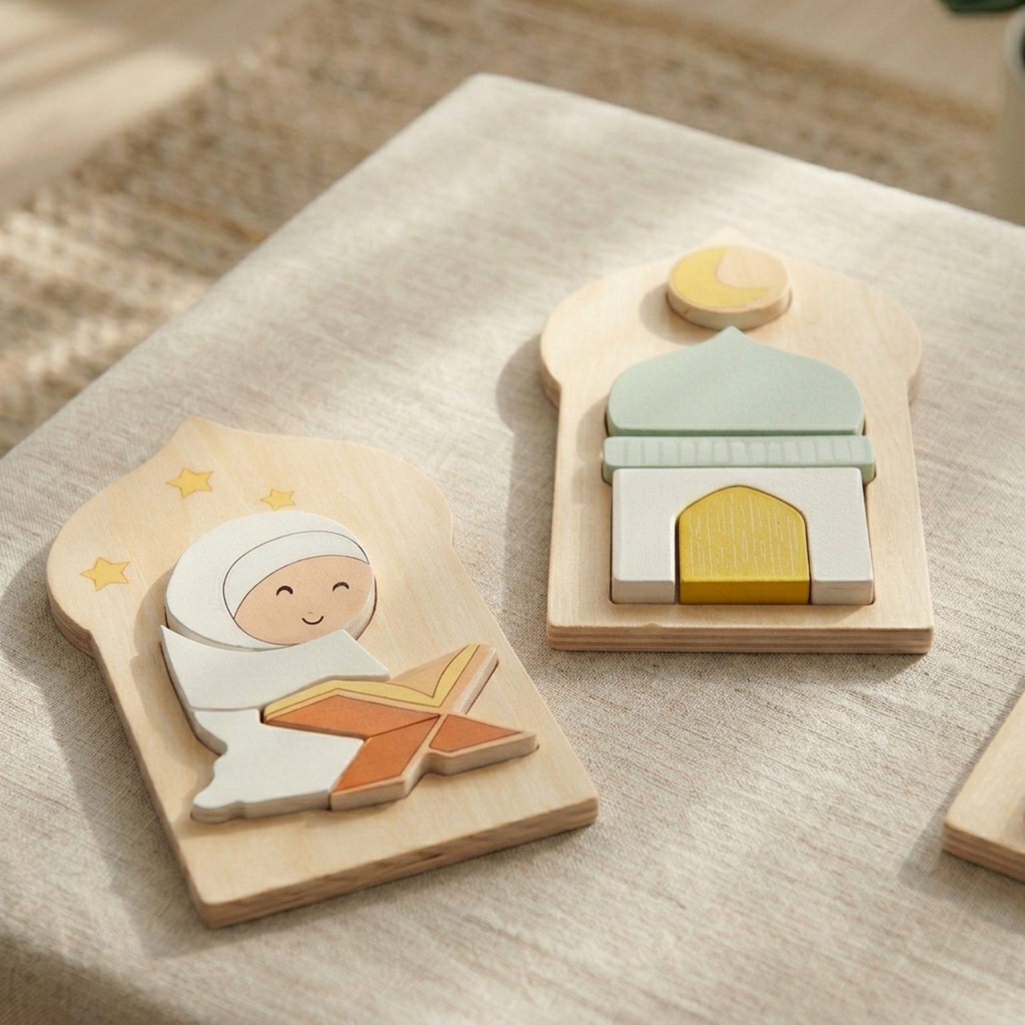 Deen Puzzles | Deen-inspired Wooden Puzzle Set for Kids