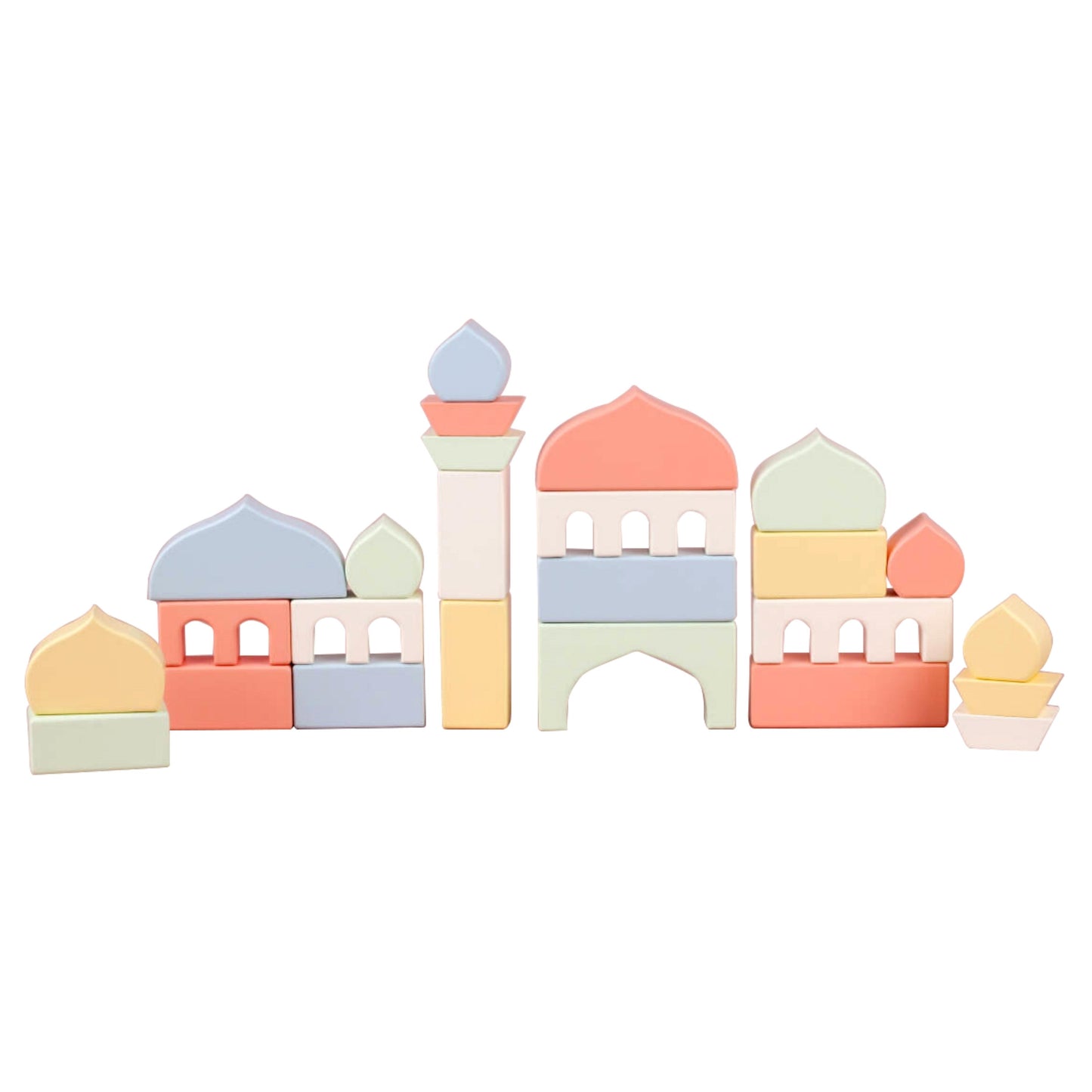 Masjid Blocks | Islamic Montessori Wooden Stacking Toy & Building Set, Mosque Construction