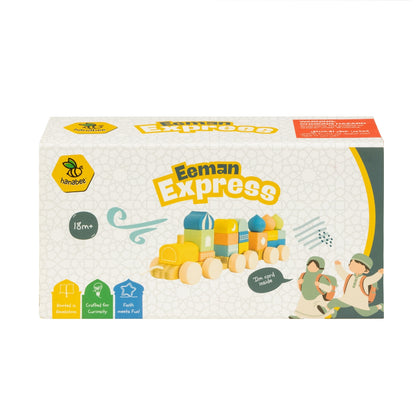 Eeman Express | Islamic Wooden Train Set, Islamic Blocks Activity Toy