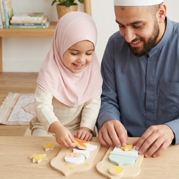 Deen Puzzles | Deen-inspired Wooden Puzzle Set for Kids - second image