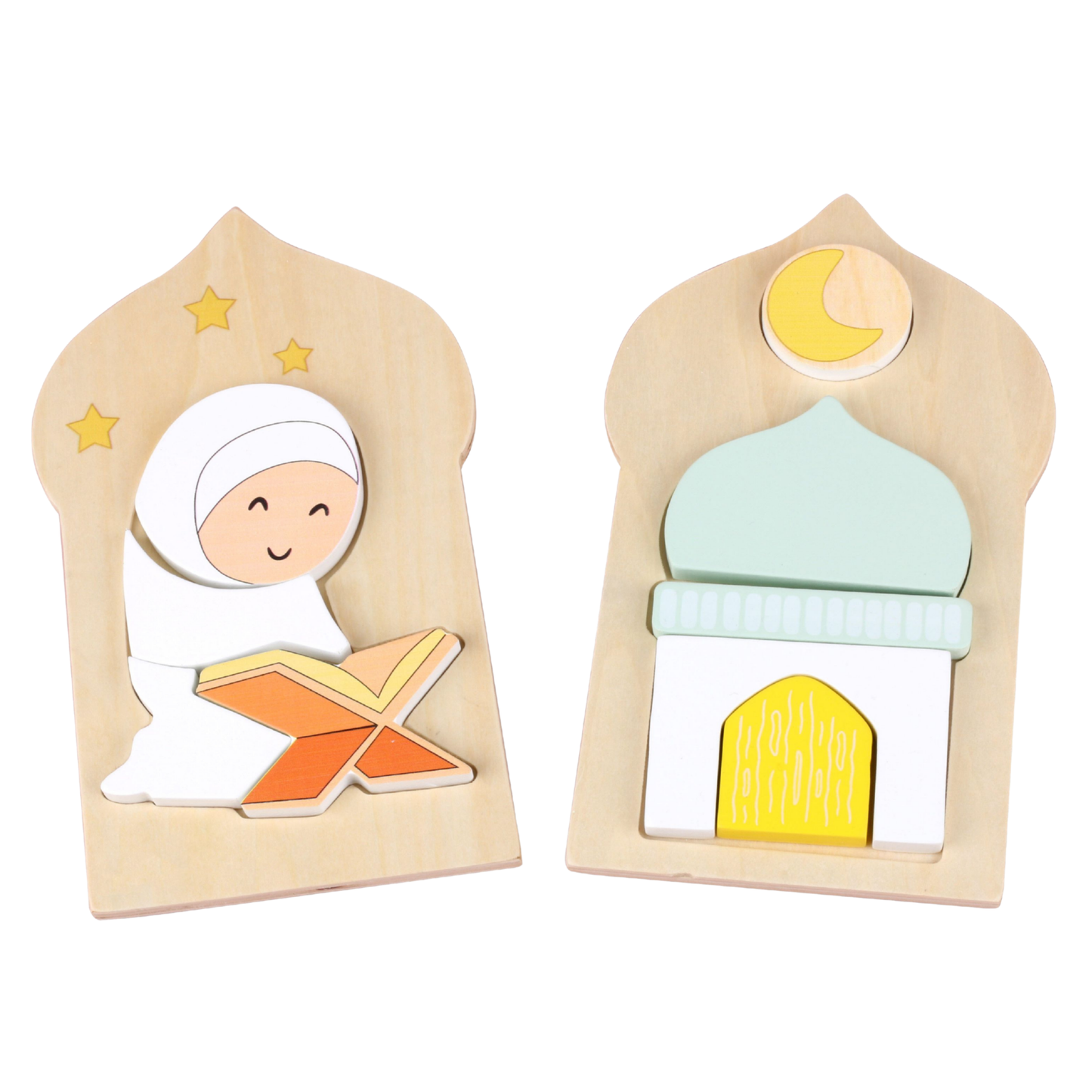 Deen Puzzles | Deen-inspired Wooden Puzzle Set for Kids